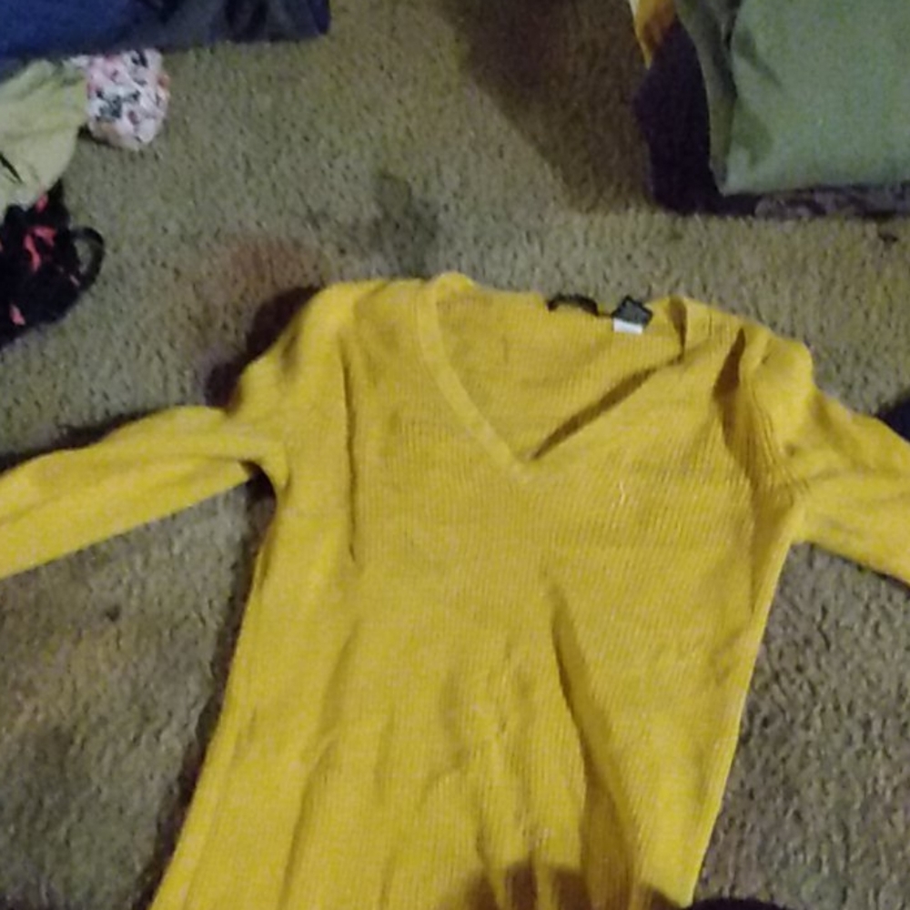 Yellow sweater shirt